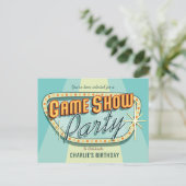 Carte postale d'invitation à une soirée de jeu tél (Debout devant)
