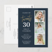 Carte postale d'invitation à une soirée de remise (Devant / Derrière)