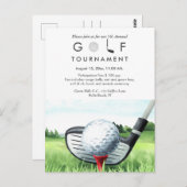 Carte postale d'invitation annuelle au tournoi de  (Devant / Derrière)