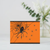 Carte postale d'invitation araignées de fête (Debout devant)
