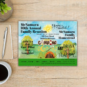Carte postale d'invitation au camping de réunion d
