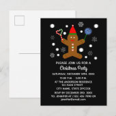 Carte postale d'invitation Bonhomme en pain d'épic (Devant / Derrière)