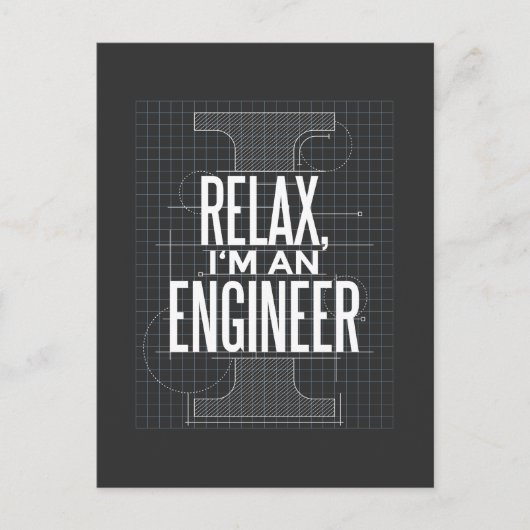 Carte postale d'invitation citation drôle d'ingéni (Devant)