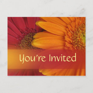 Carte postale d'invitation couleur automne
