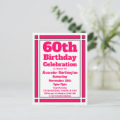 Carte postale d'invitation d'anniversaire 60 ans g (Debout devant)