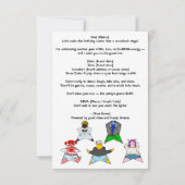 Carte postale d'invitation d'anniversaire K-Pop  (Dos)