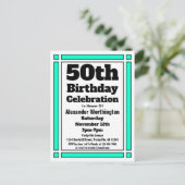 Carte postale d'invitation d'anniversaire simple s (Debout devant)