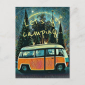 Carte postale d'invitation de camping (Devant)