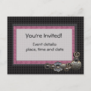 Carte postale d'invitation de fête des boutons