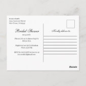 Carte postale d'invitation de fiançailles au style (Dos)