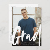 Carte postale d'invitation de graduation grad tend (Devant / Derrière)