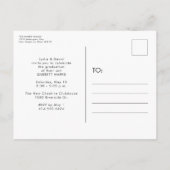 Carte postale d'invitation de graduation grad tend (Dos)