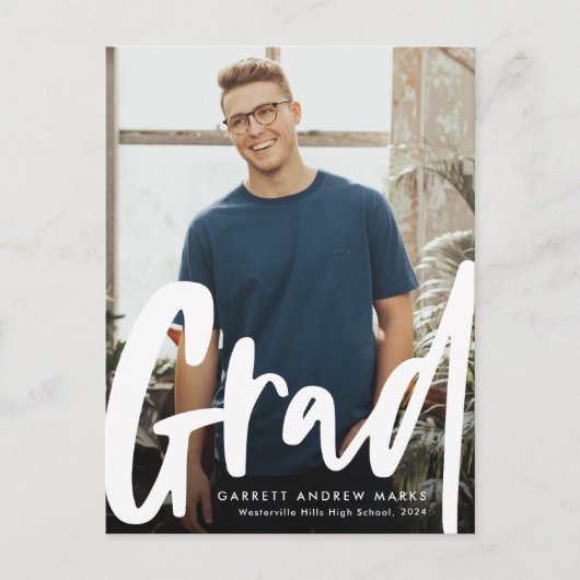 Carte postale d'invitation de graduation grad tend (Devant)