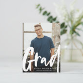 Carte postale d'invitation de graduation grad tend (Debout devant)