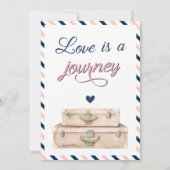 Carte postale d'invitation de mariage de voyage ro (Dos)