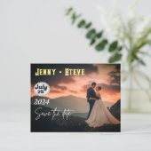 Carte postale d'invitation de mariage Elegant (Debout devant)