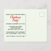 Carte postale d'invitation de Noël aux Gommeux Rou (Dos)