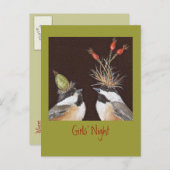 Carte postale d'invitation de nuit pour les filles (Devant / Derrière)