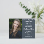 Carte postale d'invitation de remise de diplôme av (Debout devant)