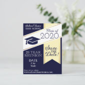 Carte postale d'invitation de retrouvailles d'univ (Debout devant)