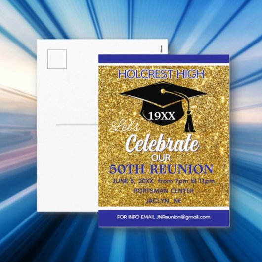 Carte postale d'invitation de réunion de classe qu