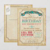 Carte postale d'invitation de style occidental (Devant / Derrière)