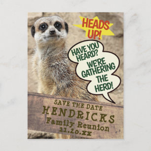 Carte postale d'invitation drôle à une réunion de 