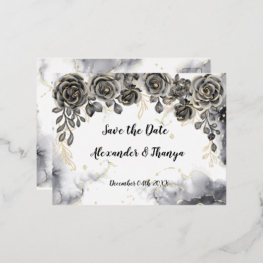 Carte postale d'invitation en aluminium à sauvegar (Recto/Verso)