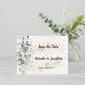 Carte postale d'invitation en aluminium 'Sauver la (Debout devant)