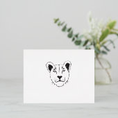 Carte postale d'invitation en feuille d'aluminium (Debout devant)