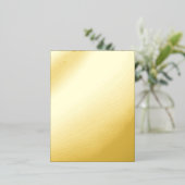 Carte postale d'invitation en feuille d'or personn (Debout devant)