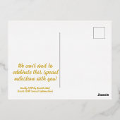 Carte postale d'invitation en feuille pour le 50e  (Verso)