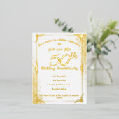 Carte postale d'invitation en feuille pour le 50e  (Debout devant)