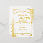 Carte postale d'invitation en feuille pour le 50e  (Recto/Verso)