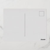 Carte postale d'invitation en papier d'aluminium (Verso)