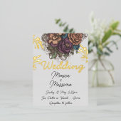 Carte postale d'invitation en papier d'aluminium (Debout devant)