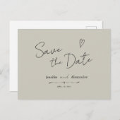 Carte postale d'invitation Enregistrer la date mod (Devant / Derrière)