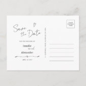 Carte postale d'invitation Enregistrer la date mod (Dos)
