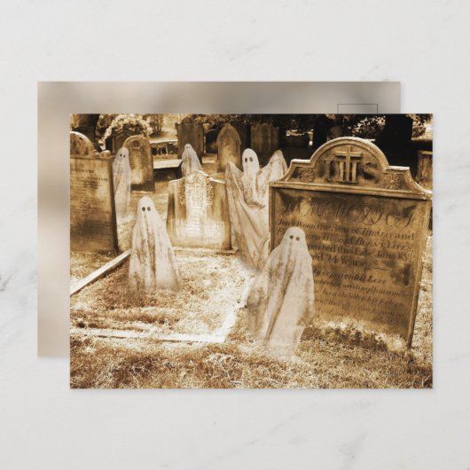 Carte postale d'invitation fantôme (Devant / Derrière)