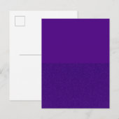 Carte postale d'invitation Paillettes Violettes – (Devant / Derrière)