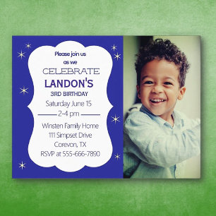 Carte postale d'invitation photo pour l'anniversai