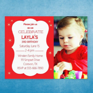 Carte postale d'invitation photo pour l'anniversai