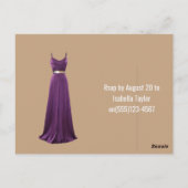 Carte postale d'invitation pour 40 ans  (Dos)