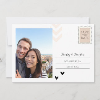 Carte postale d'invitation pour annoncer la date -