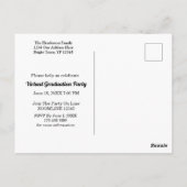 Carte postale d'invitation pour féliciter un diplô (Dos)