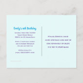 Carte postale d'invitation pour l'anniversaire d'u (Dos)