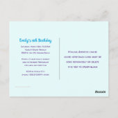 Carte postale d'invitation pour l'anniversaire d'u (Dos)