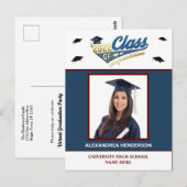 Carte postale d'invitation pour photos de remise d (Devant / Derrière)