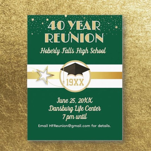 Carte postale d'invitation pour réunion de classe