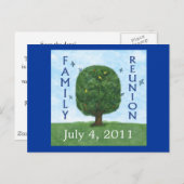 Carte postale d'invitation pour réunion de famille (Devant / Derrière)
